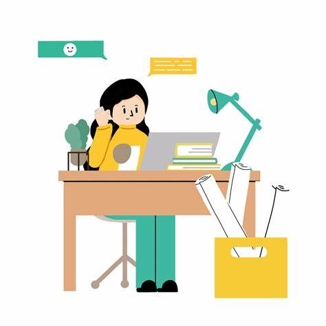 蓝色商务工作计划竖版配图-比格设计